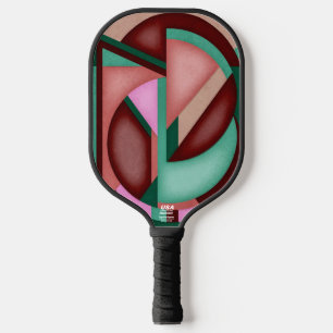 Südwest-Geometrie-Symphonie Mid-Century-Abstrakt Pickleball Schläger