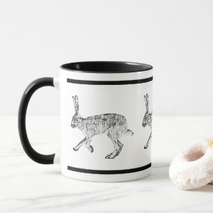 Südwest Jackkaninchen Design Schwarz-Weiß Tasse