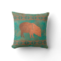 Südwest Javelina Mama Kupfer Aquamarines Muster 16