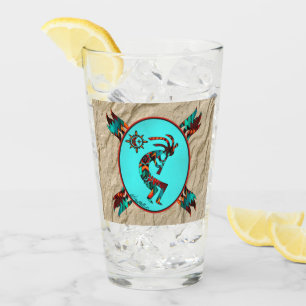 Südwest-Kokopelli-Glas-Tasse Glas