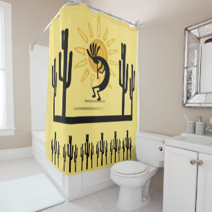 Südwest Kokopelli Golden Sun Duschvorhang