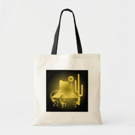 Südwest Kokopelli in Black & Gold Tragetasche