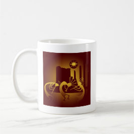 Südwest Kokopelli in Burgund und Gold Tasse