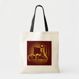 Südwest Kokopelli in Burgund und Gold Tragetasche