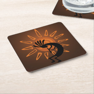 Südwest Kokopelli Sun Rustikale Untersetzer