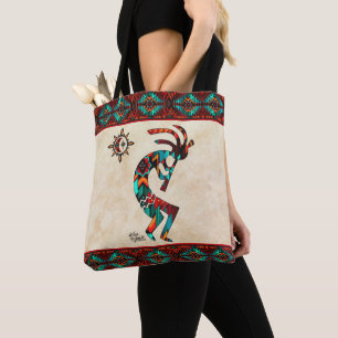 Südwest Kokopelli und Sun Tote Bag Tasche