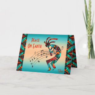 Südwest-Kokopelli-Weihnachtskarte Feiertagskarte