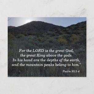 Südwest Lord ist Great Postkarte Psalm 95:3-4