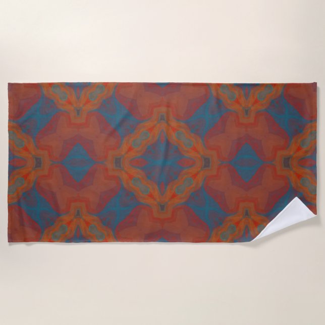 Südwest Mandala Strandtuch (Vorderseite)
