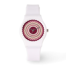 Südwest Maroon Zigzag Armbanduhr