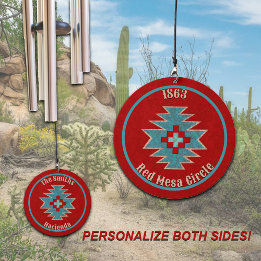 Südwest Mesas Red Turquoise Design Personalisiert Windspiel