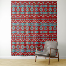 Südwest Mesas Türkis & Red Geometric Design