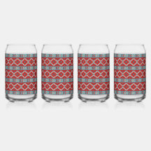 Südwest Mesas Türkis & Red Geometric Muster