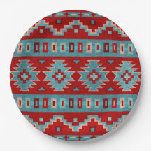 Südwest Mesas Türkis & Red Geometric