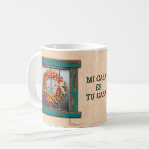 Südwest Mi Casa Chile Ristra Kranz personalisiert Kaffeetasse