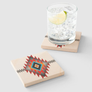 Südwest-Muster #1 Steinuntersetzer