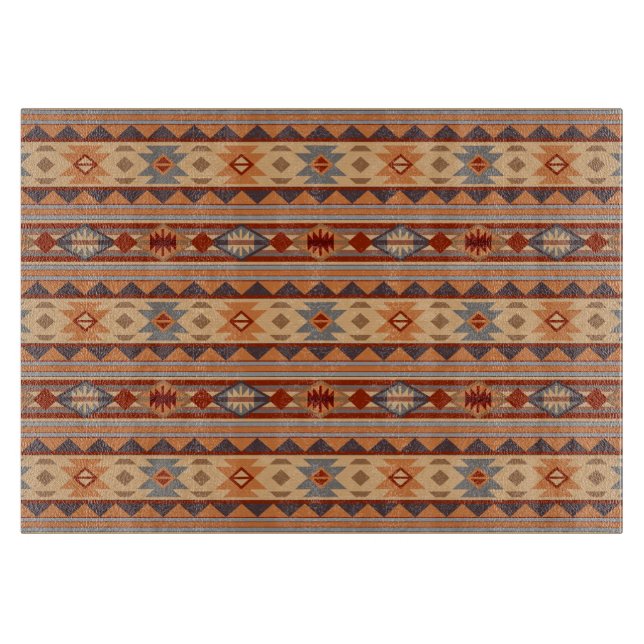 Südwest Muster Design Tan Schneidebrett (Vorderseite)