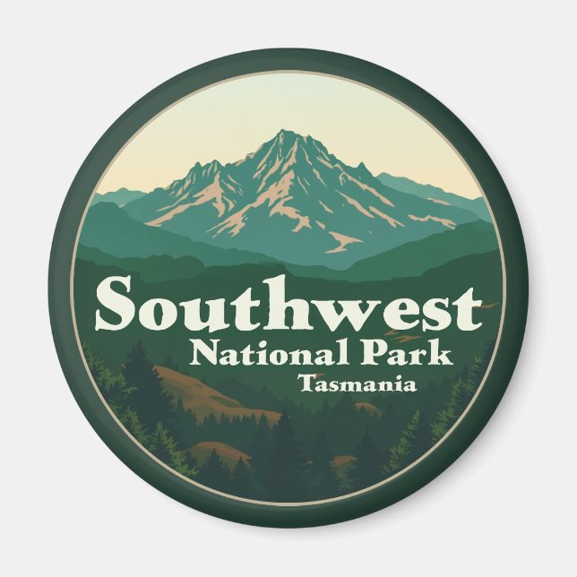 Südwest-Nationalpark Tasmania Magnet (Vorne)