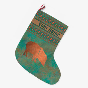 Südwest Niedlich Javelina Momma Personalisiert Großer Weihnachtsstrumpf