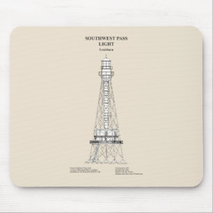 Südwest Pass Lighthouse - Louisiana - SBD Mousepad