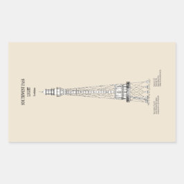 Südwest Pass Lighthouse - Louisiana - SBD Rechteckiger Aufkleber