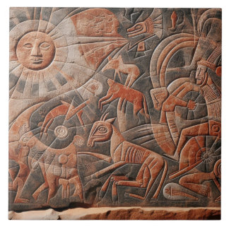 Südwest Petroglyph Design Animals Moon Dancing Fliese