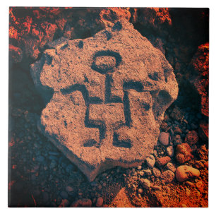 Südwest-Petroglyphe Prähistorische Kunst Keramikfl Fliese