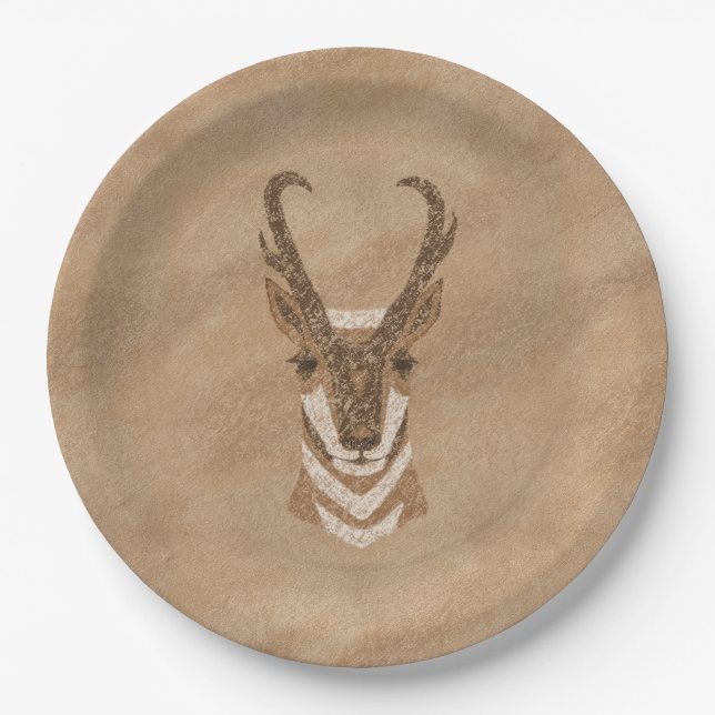 Südwest Pronghorn Antelope Face Paper Teller (Vorderseite)