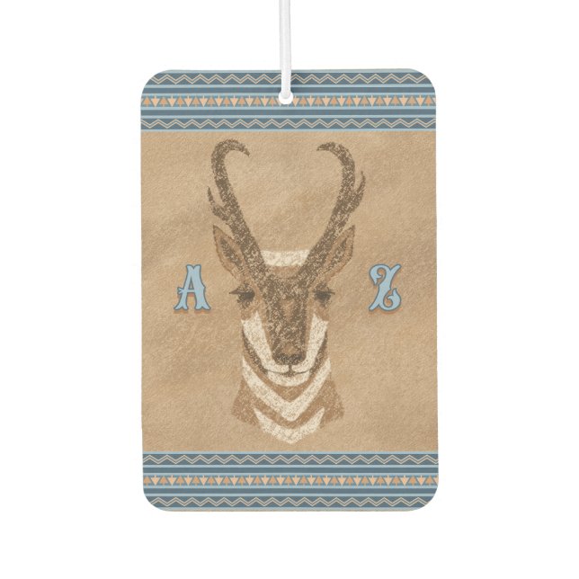 Südwest Pronghorn Antelope Head Custom Initiations Autolufterfrischer (Vorderseite)