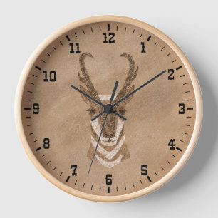 Südwest-Pronghorn Antelope Head Gerahmt Uhr