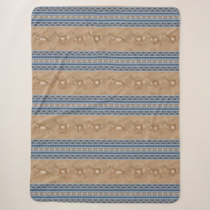 Südwest Pronghorn Antelopes Blue Border Large Sherpadecke