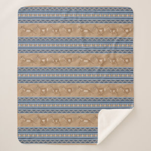 Südwest Pronghorn Antelopes Blue Border Medium Sherpadecke