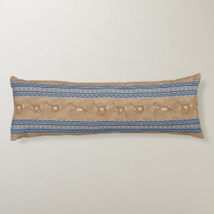 Südwest Pronghorn Antelopes Blue & Brown Border Seitenschläferkissen