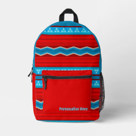 Südwest River Canyon Red Turquoise Personalisiert Bedruckter Rucksack