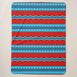 Südwest River Canyon Red und Türkis Large Sherpadecke