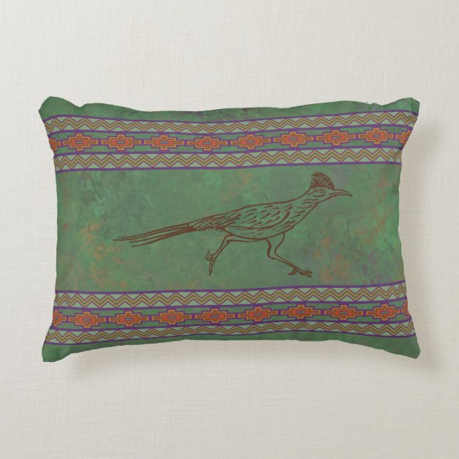 Südwest Roadrunner Sagebrush Green Accent Pillow Dekokissen (Vorderseite)