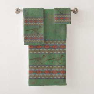 Südwest Roadrunner Sagebrush Green Badhandtuch Set