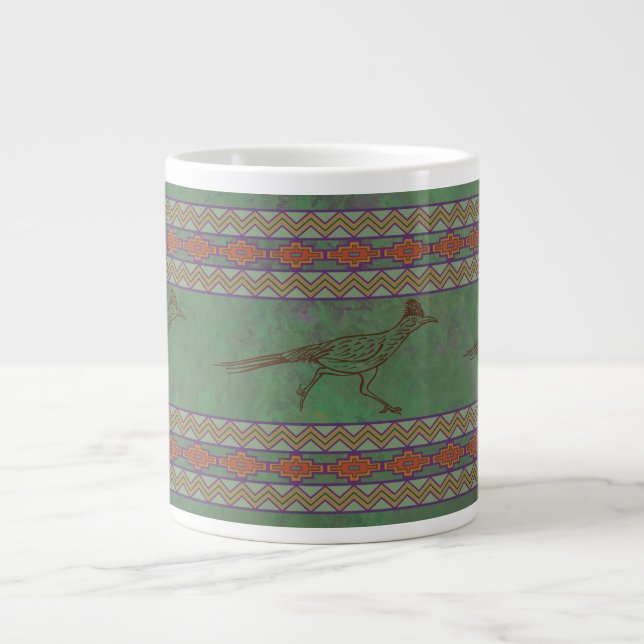 Südwest Roadrunner Sagebrush Green Jumbo-Tasse (Vorderseite)