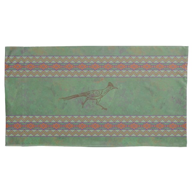 Südwest Roadrunner Sagebrush Green Kissenbezug (Vorderseite-Links)