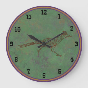 Südwest Roadrunner Sagebrush Green Large Clock Große Wanduhr