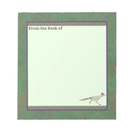 Südwest Roadrunner Sagebrush Green Notizblock