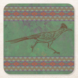 Südwest Roadrunner Sagebrush Green Rechteckiger Pappuntersetzer