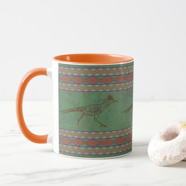Südwest Roadrunner Sagebrush Green Tasse (Mit Donut)