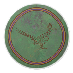 Südwest Roadrunner Stehend Sagebrush Green Keramikknauf