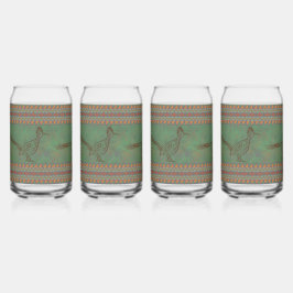 Südwest Roadrunners Trio Geometric Border Green Dosenglas