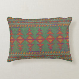 Südwest-Sagebrush Grünes geometrisches Design Dekokissen