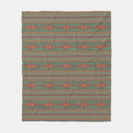 Südwest-Sagebrush Grünes geometrisches Design Fleecedecke