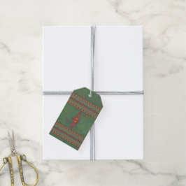 Südwest-Sagebrush Grünes geometrisches Design Geschenkanhänger