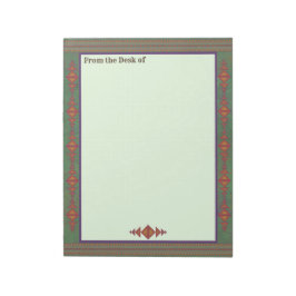 Südwest-Sagebrush Grünes geometrisches Design Notizblock