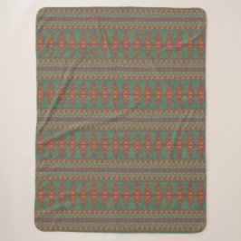 Südwest-Sagebrush Grünes geometrisches Design Sherpadecke